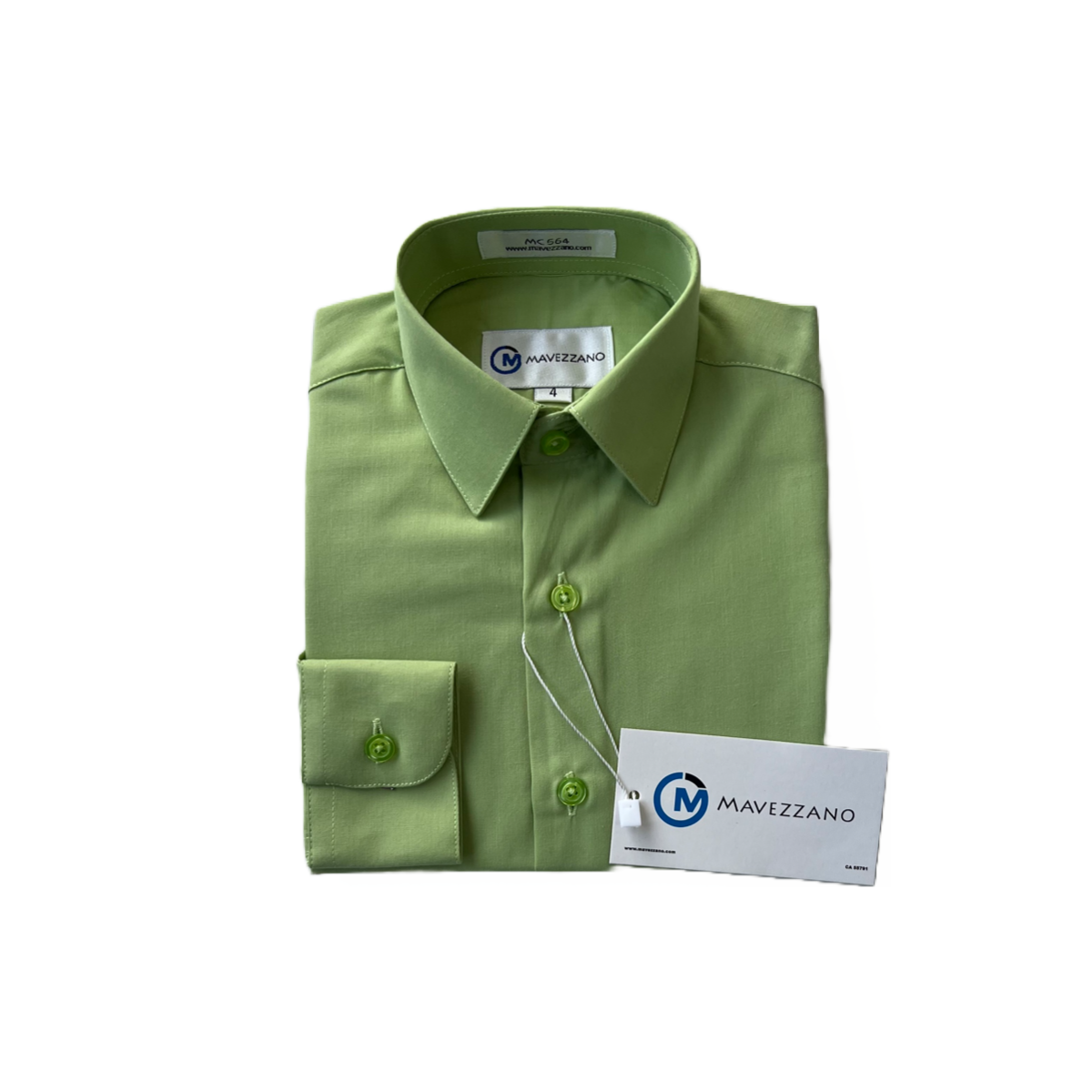 Mavezzano Modern Slim-Fit Long Sleeve Dress Shirt