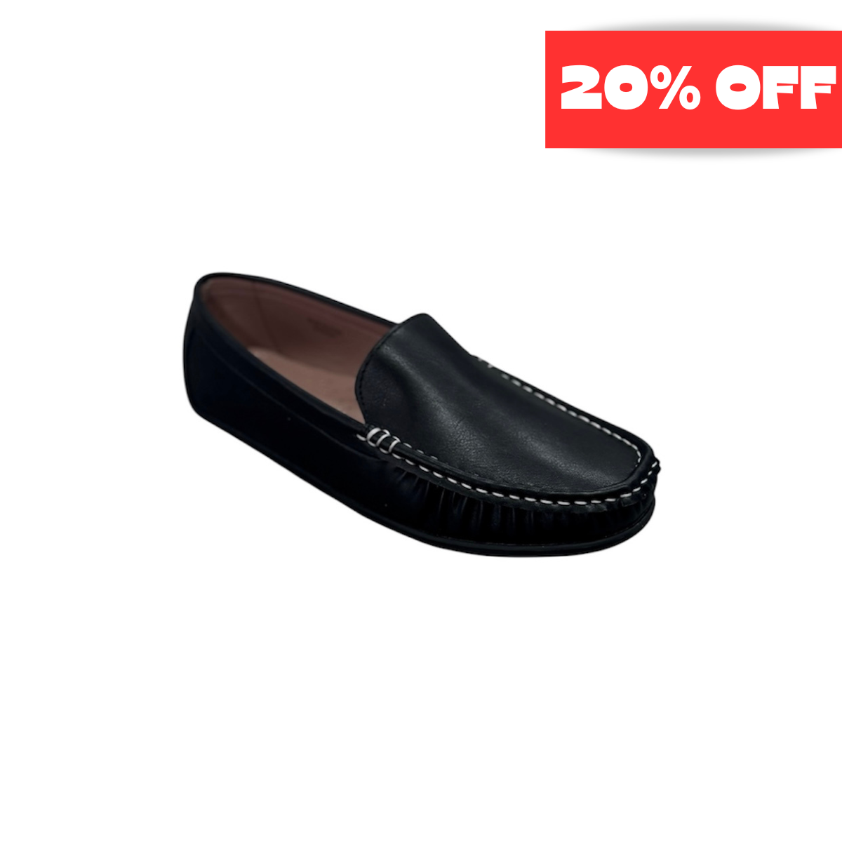 Mavezzano Moc Toe Venetian Black Loafer (Size 4)