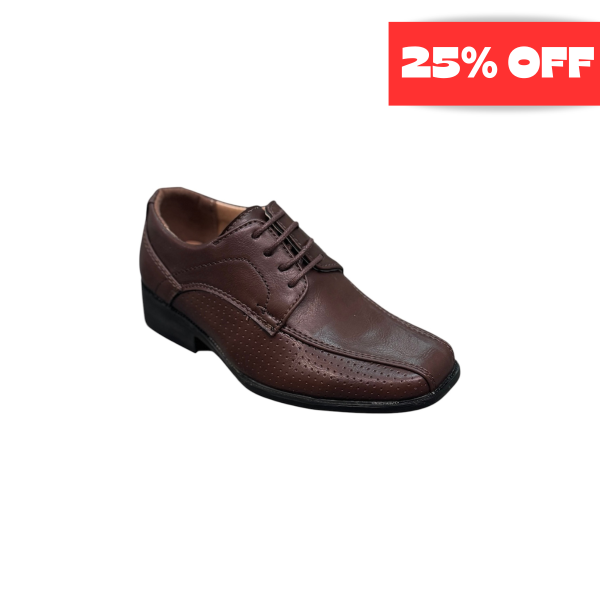 Debonair Box Toe Brown Dress Shoe