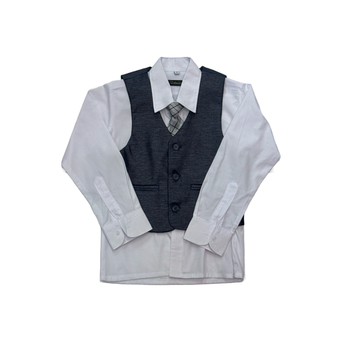 Modern Fit 5-Piece Silver Suit
