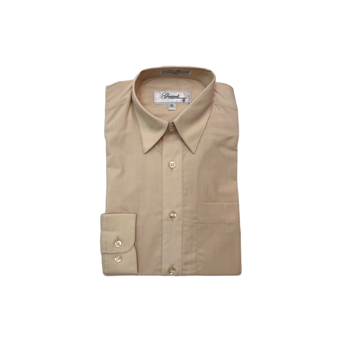 Beige Modern Fit Dress Shirt