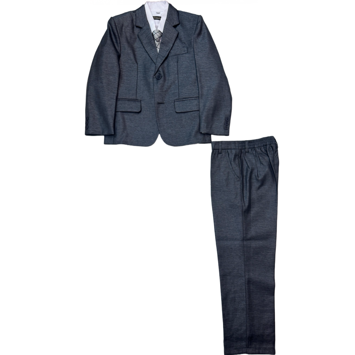 Modern Fit 5-Piece Silver Suit
