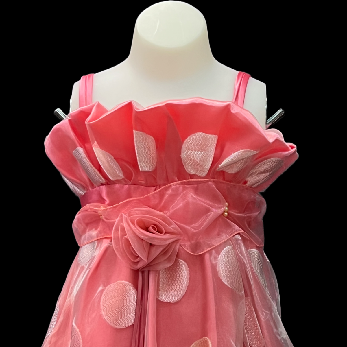 Coral Polka Dot Dress
