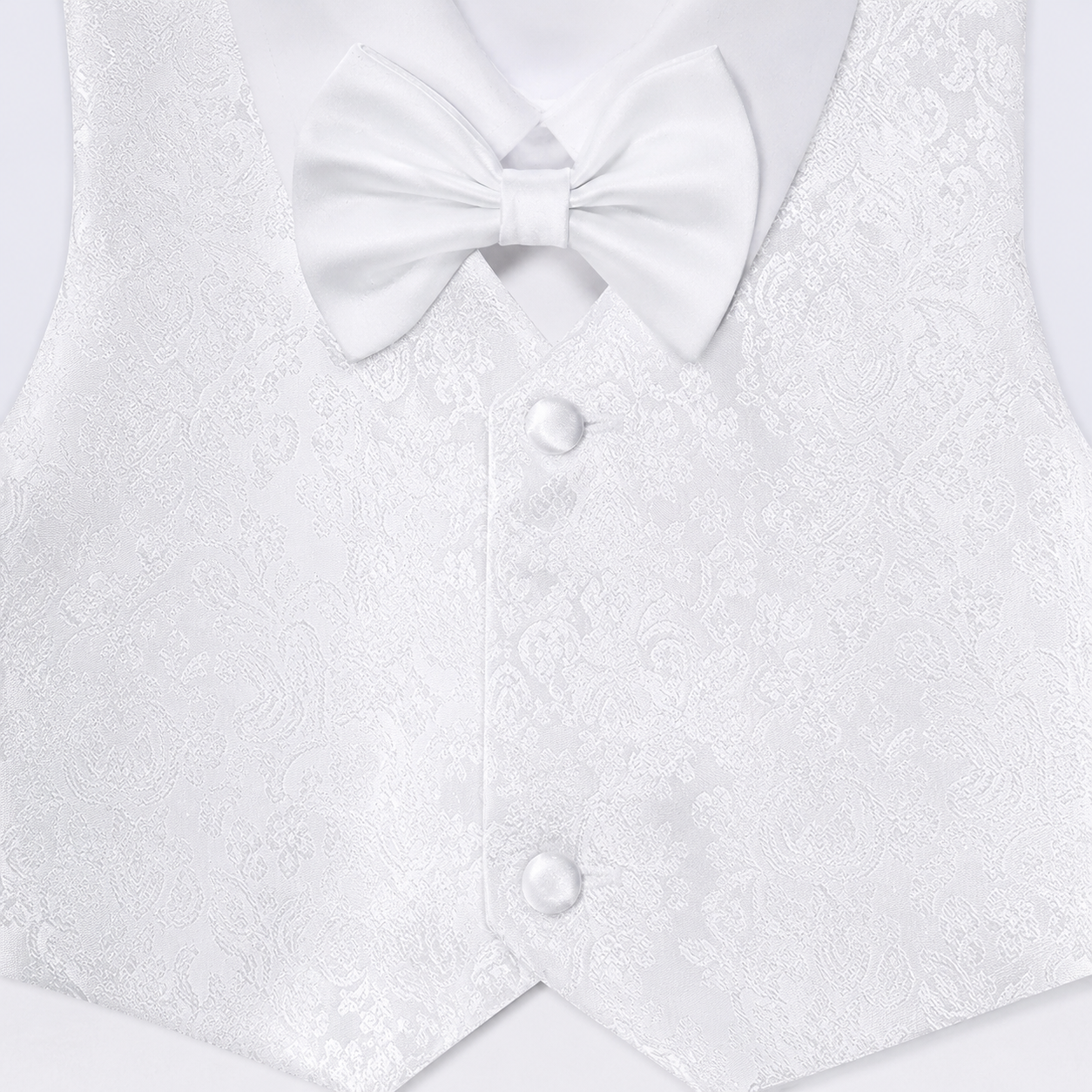 Baby Mode Paisley Embroidered 4-Piece Baptism Set with Matching Bonnet