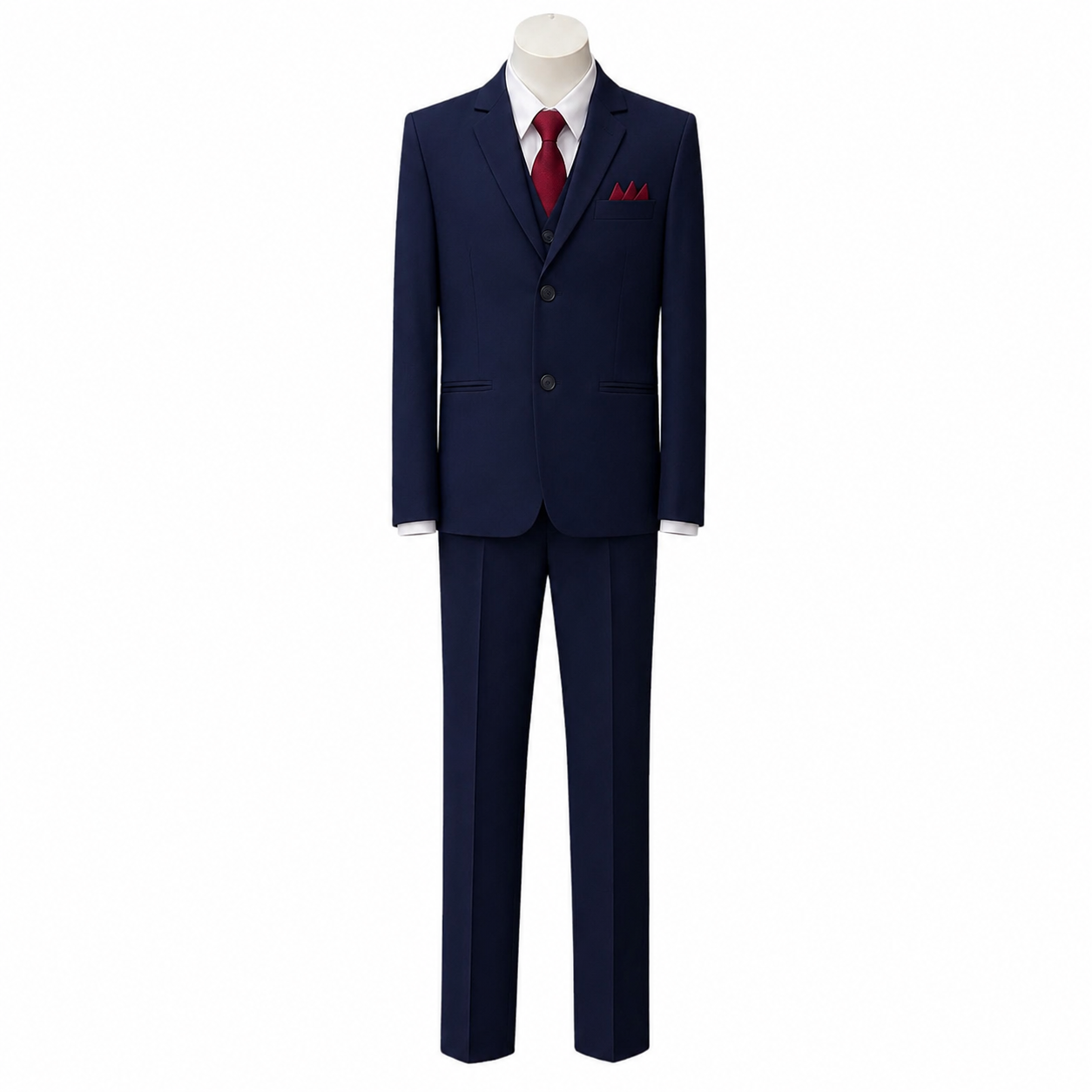 Kids Mode Modern Fit 5-Piece Navy Suit