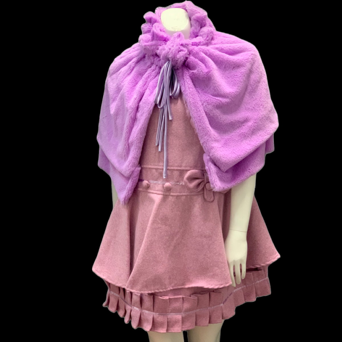 Purple Dress and Faux Fur Bolero