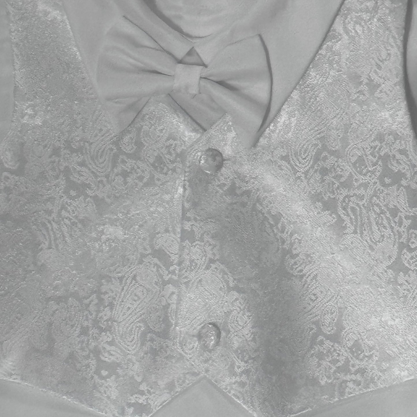 Paisley Pattern 3-Piece Baptism Suit w/ Hat