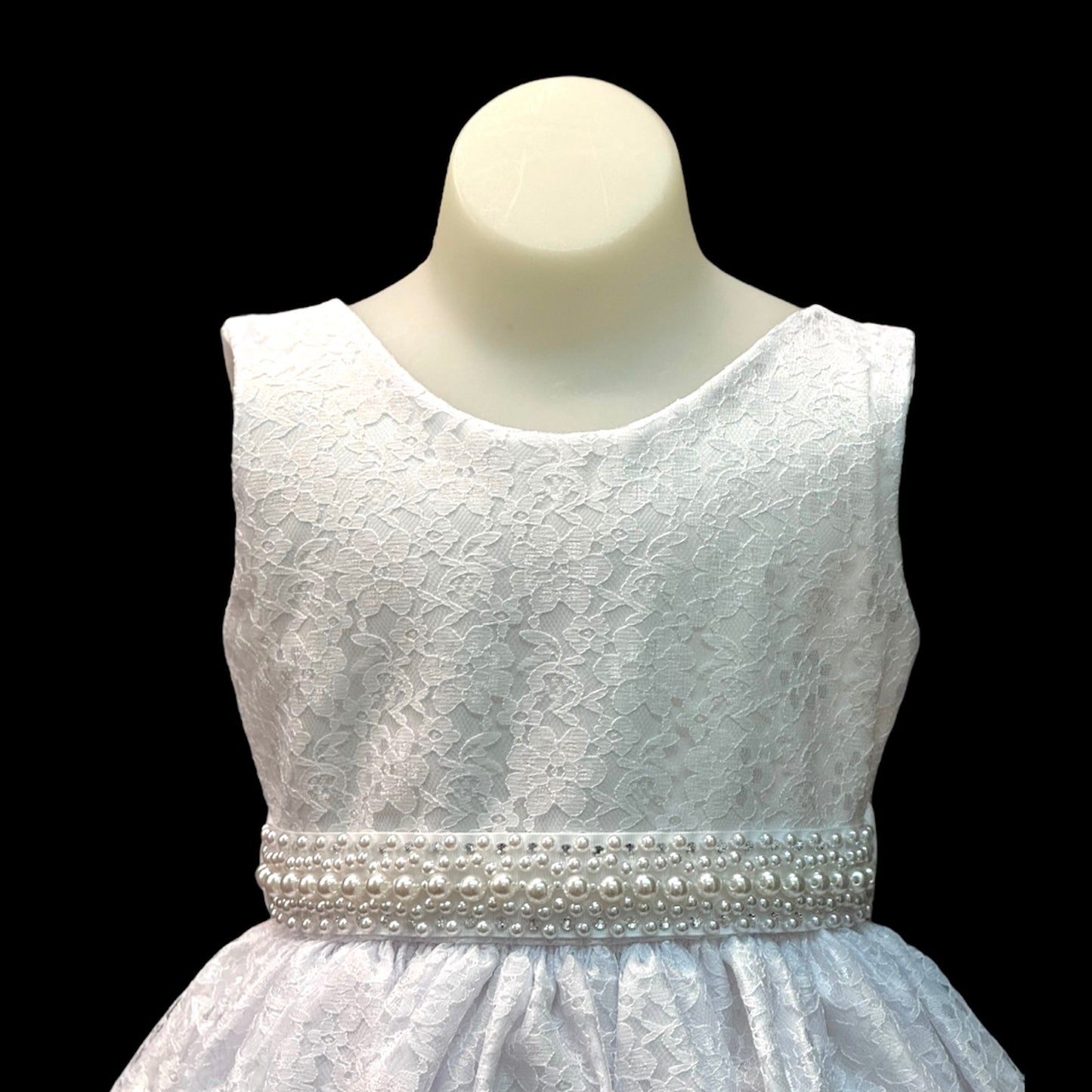 Lace Overlay High-Low Dress