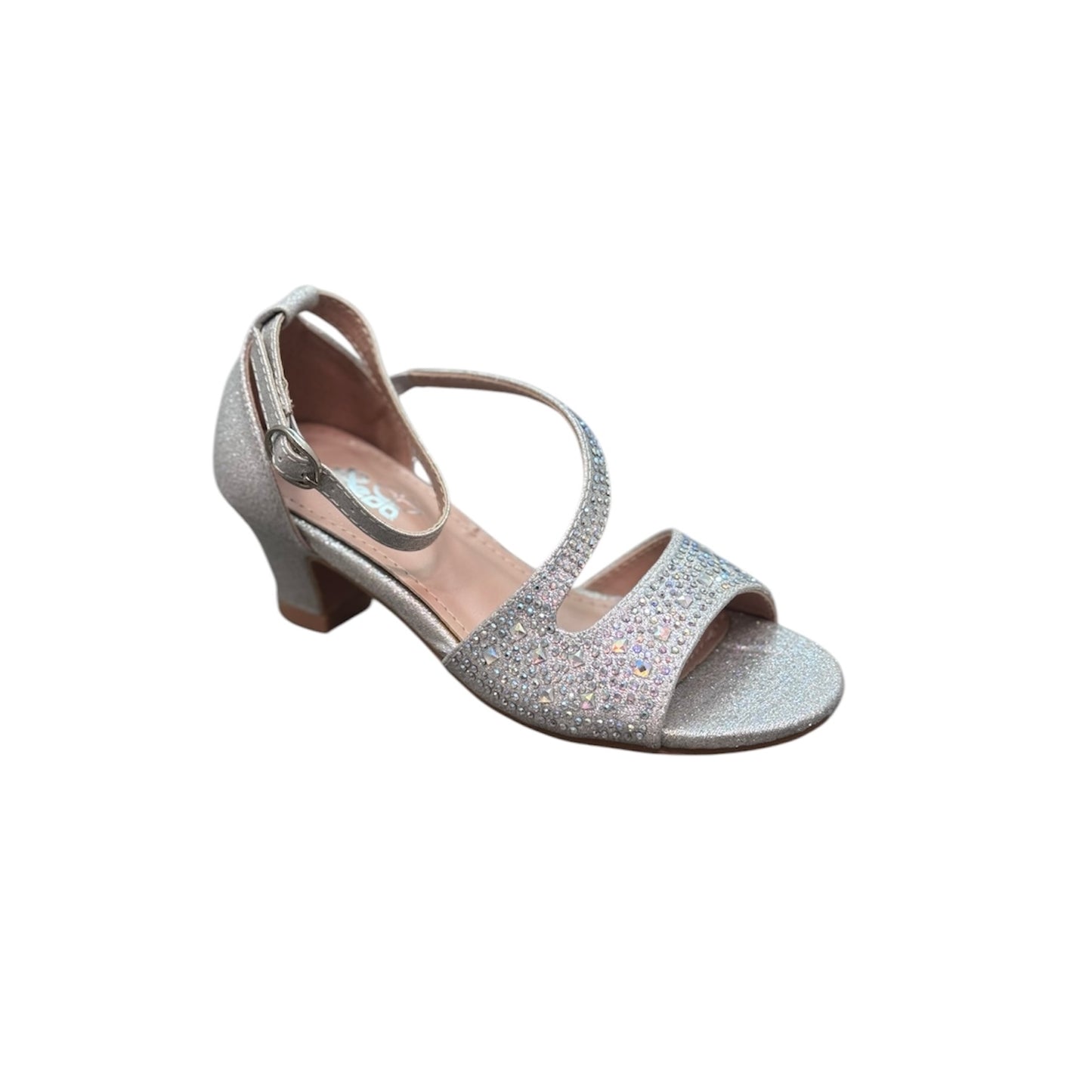 Jolene Rhinestone Single Strap, Open Toe Shoe