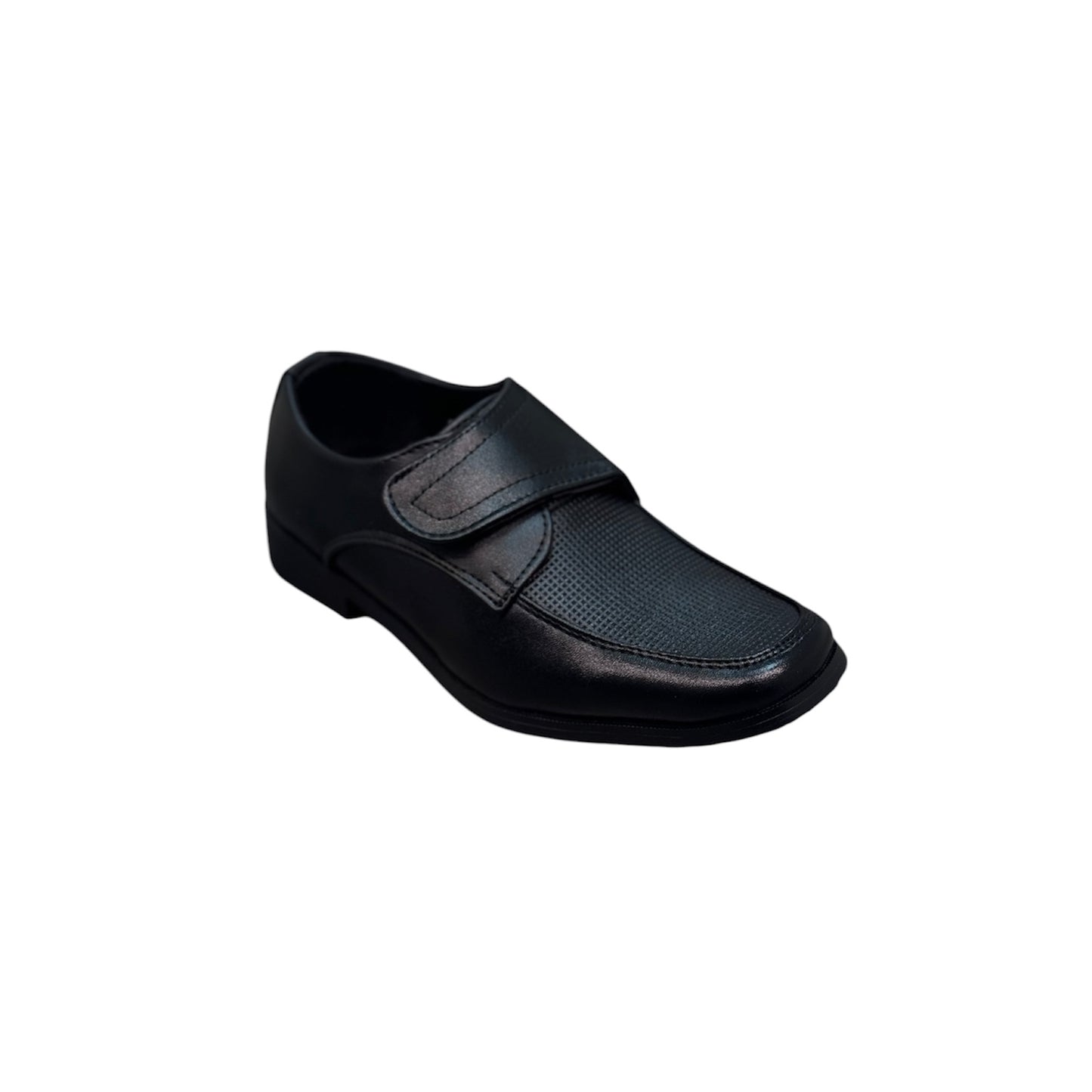 Fancy Kids Velcro Bicycle Toe Dress Shoe