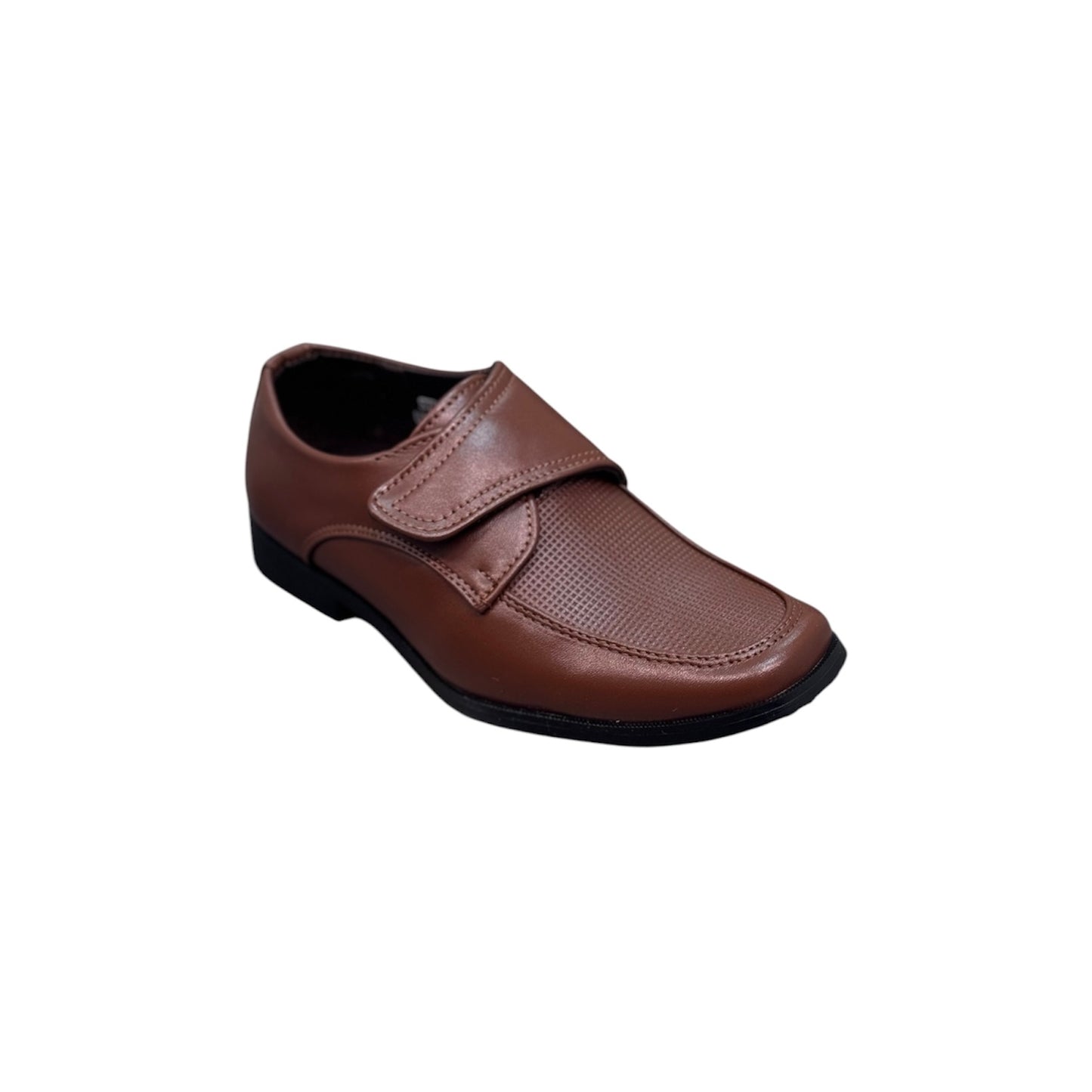 Fancy Kids Velcro Bicycle Toe Dress Shoe