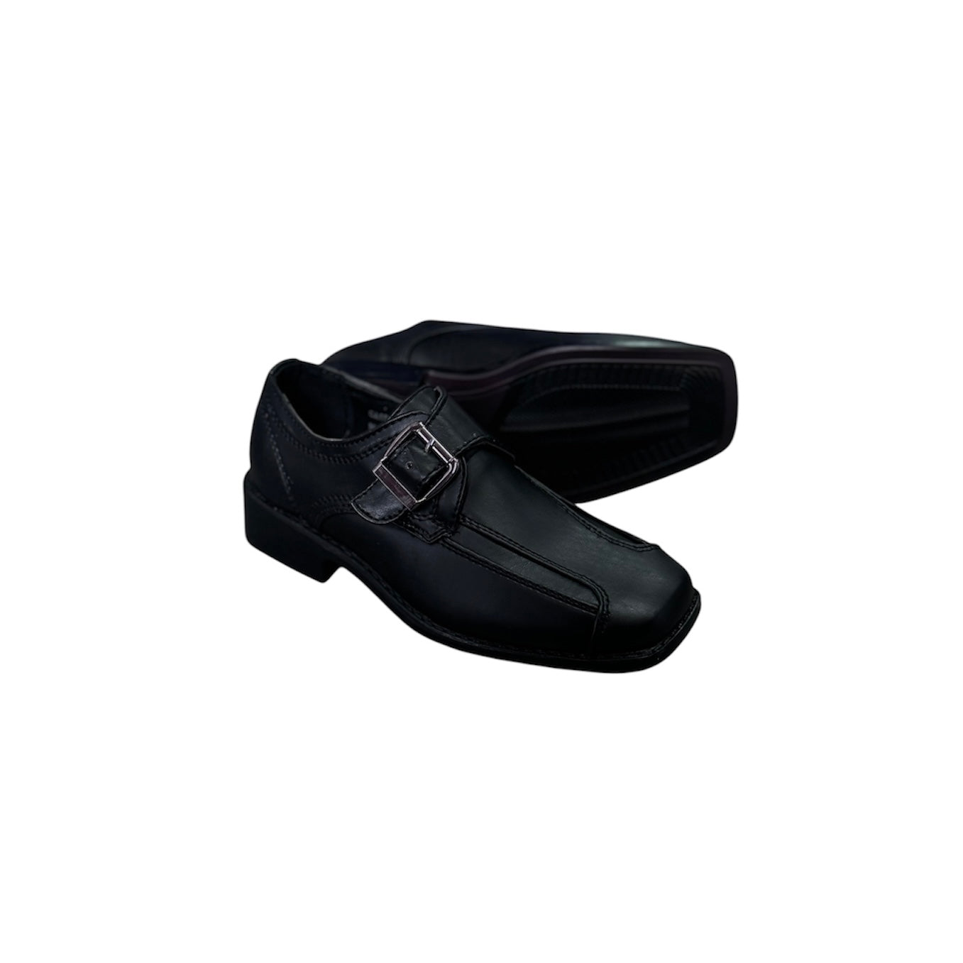 Mavezzano Black Dress Shoe with Buckle Accent