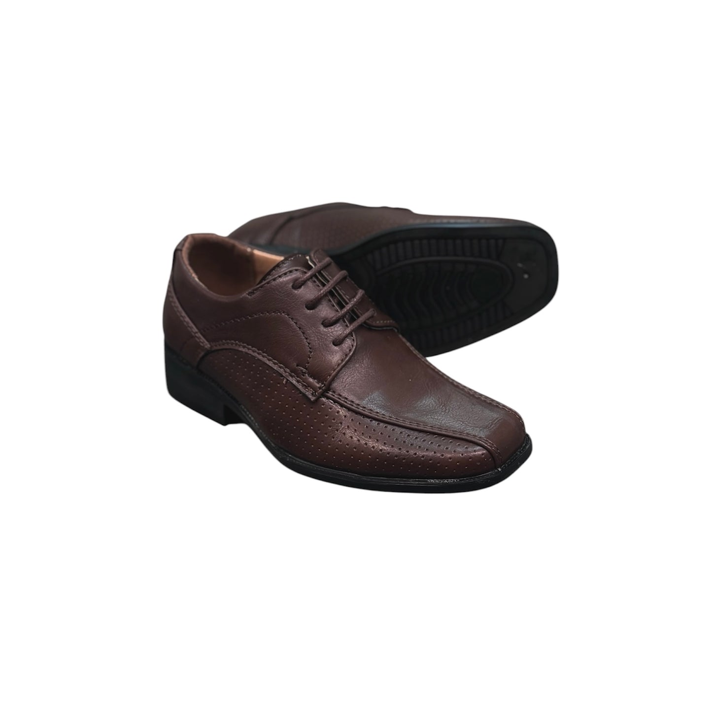 Debonair Box Toe Brown Dress Shoe
