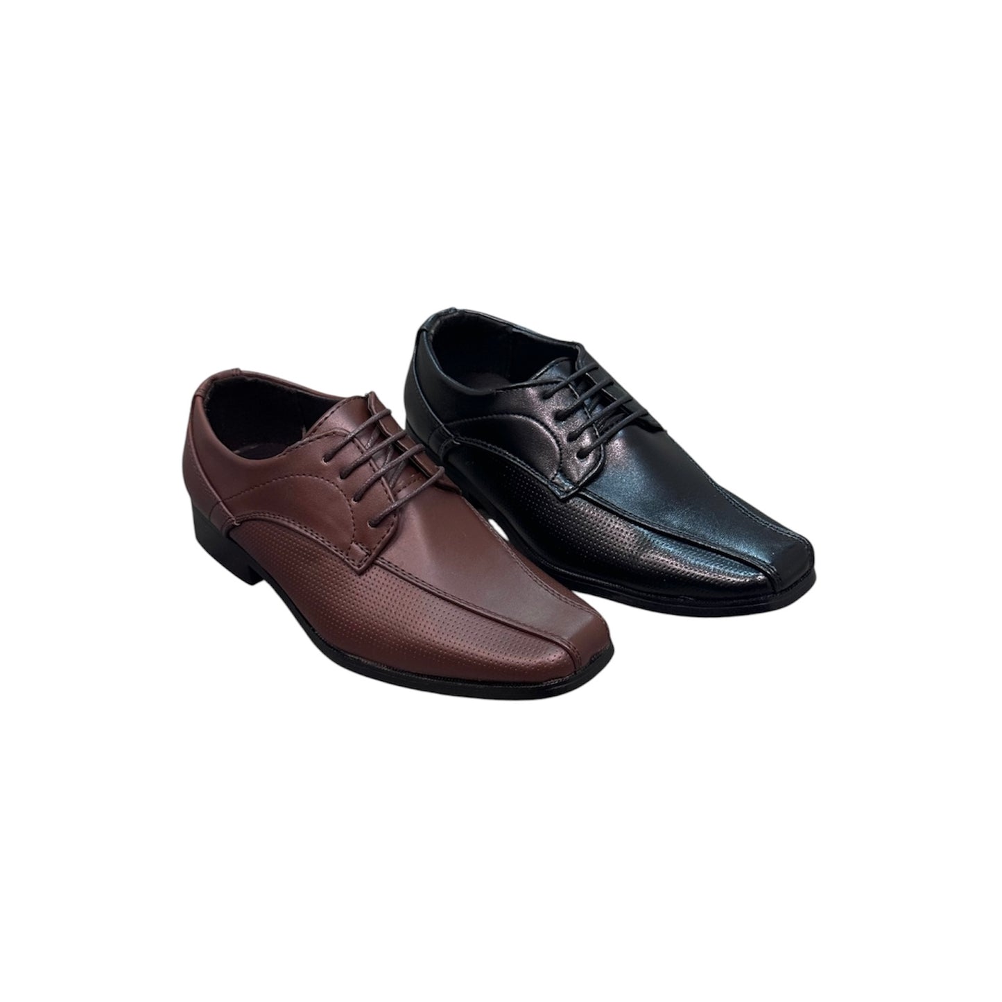 Fancy Kids Bicycle Toe Dress Shoe