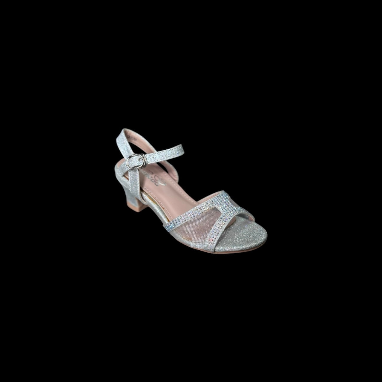 Jolene Silver Peek-A-Boo Open Toe "H" Shoe
