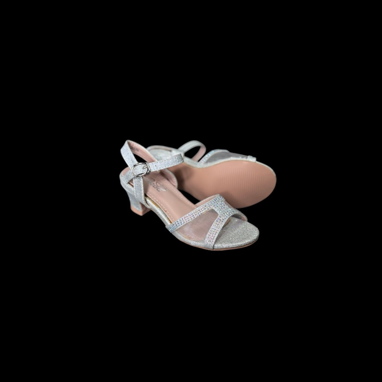 Jolene Silver Peek-A-Boo Open Toe "H" Shoe
