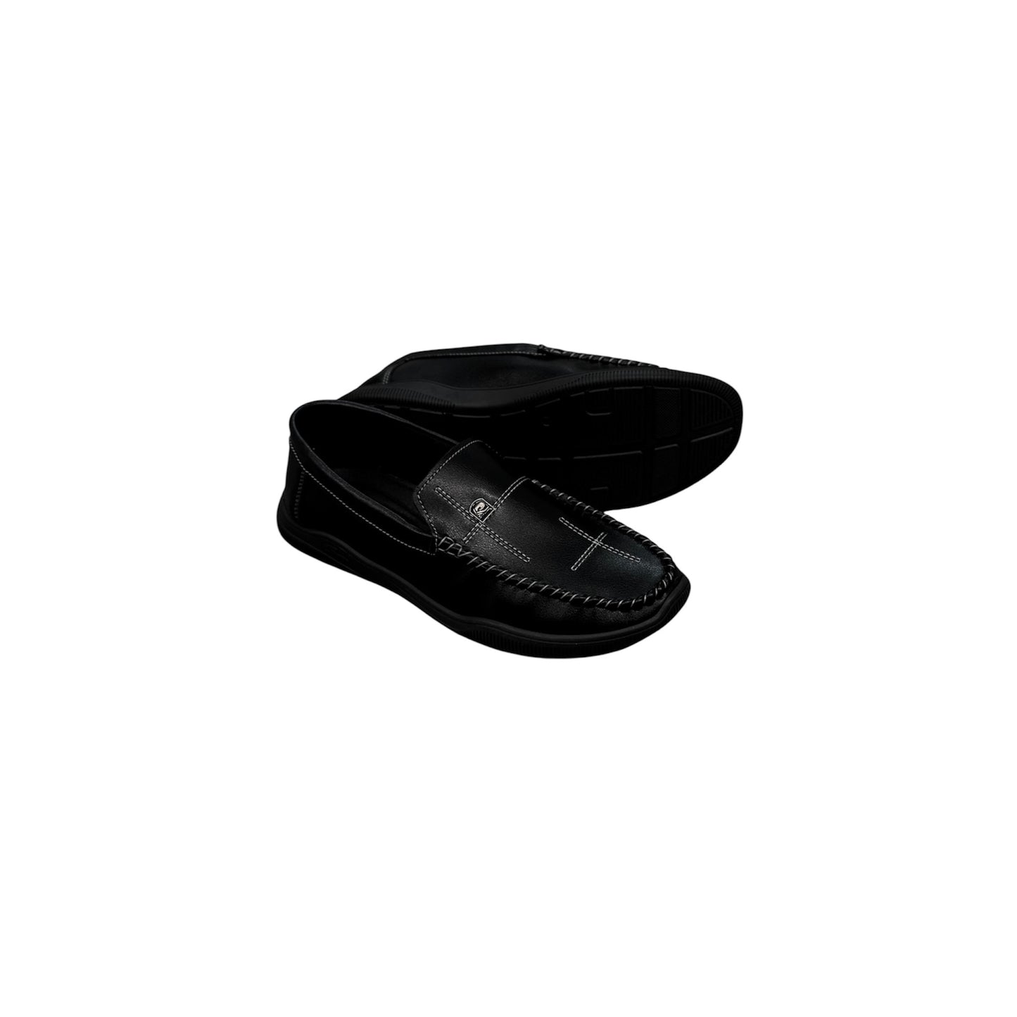 Junior Classic Black Moc Venetian Loafer