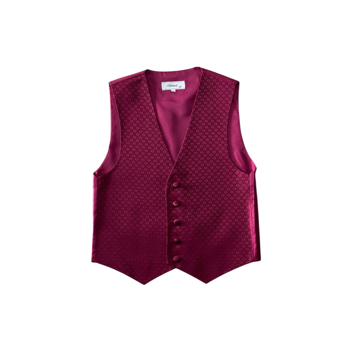 Burgundy Geometric Vest