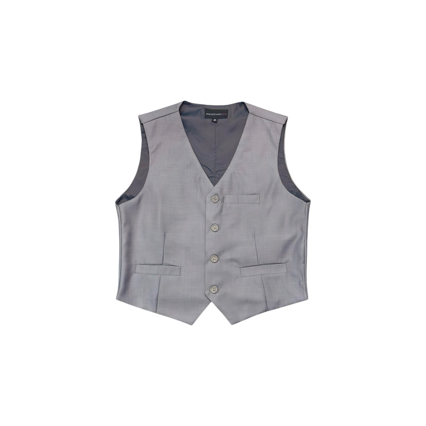 Mavezzano Classic Four-Button Wool-Blend Grey Vest