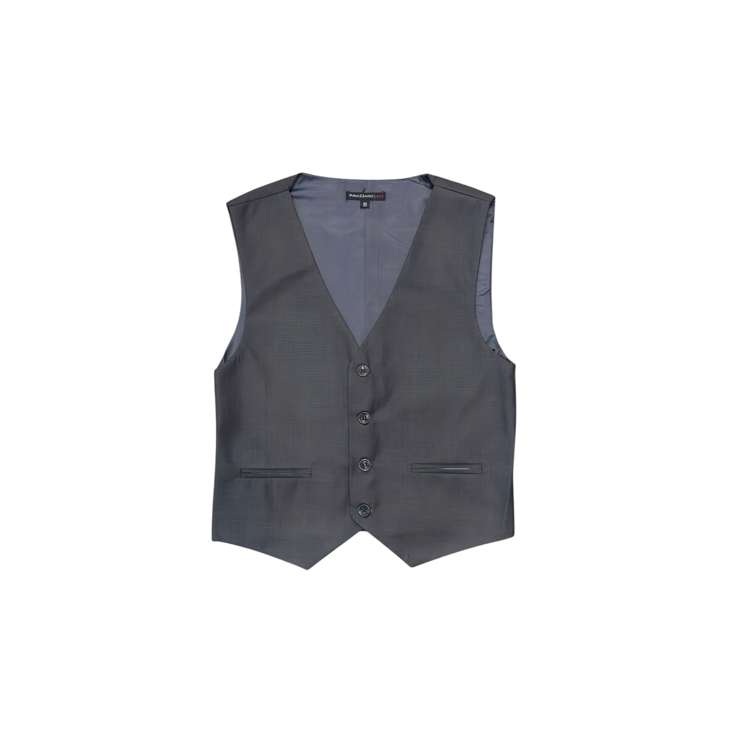 Mavezzano Classic Four-Button Wool-Blend Charcoal Vest