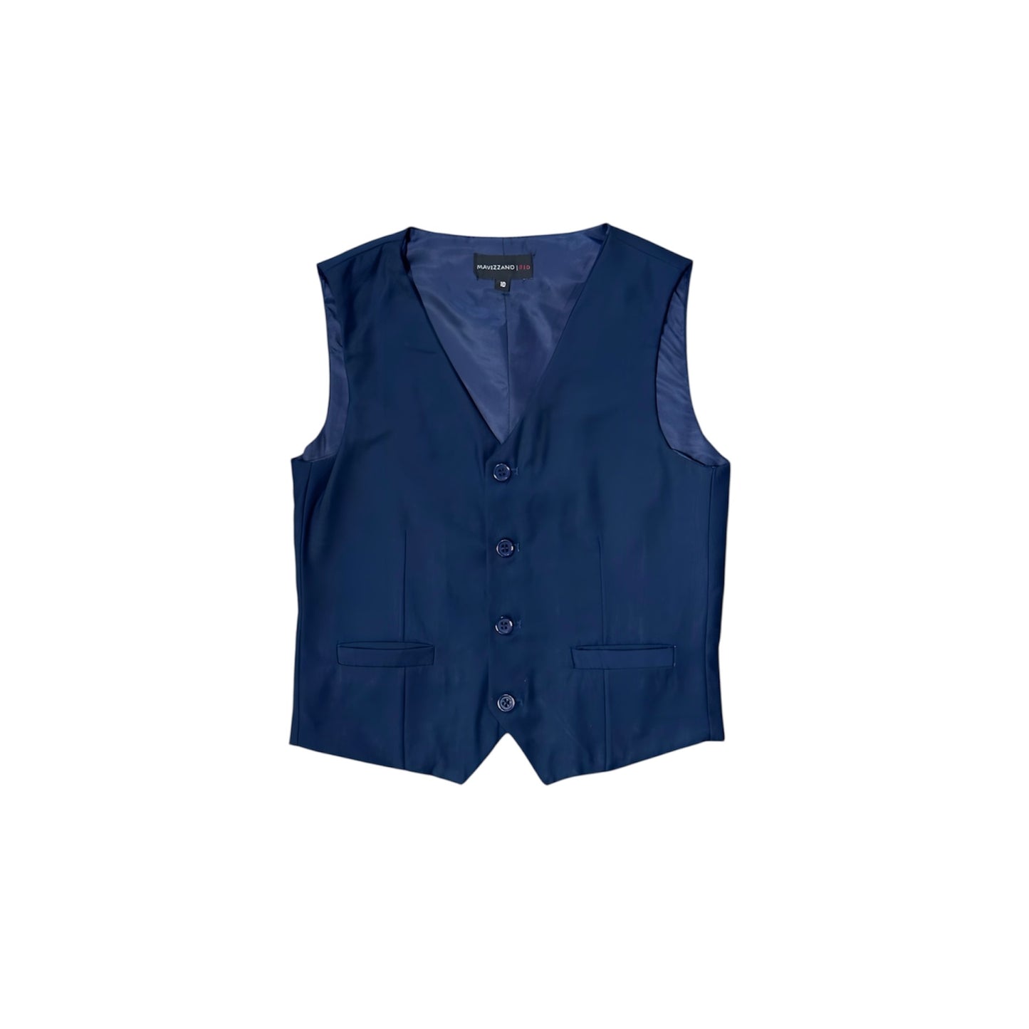 Mavezzano Classic Four-Button Wool-Blend Slate Vest