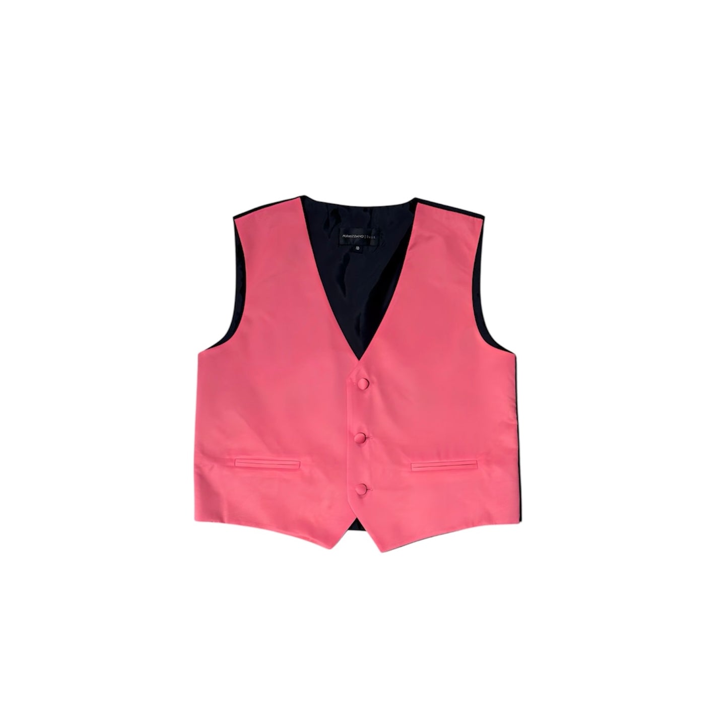 Mavezzano Three-Button Front Coral Suit Vest