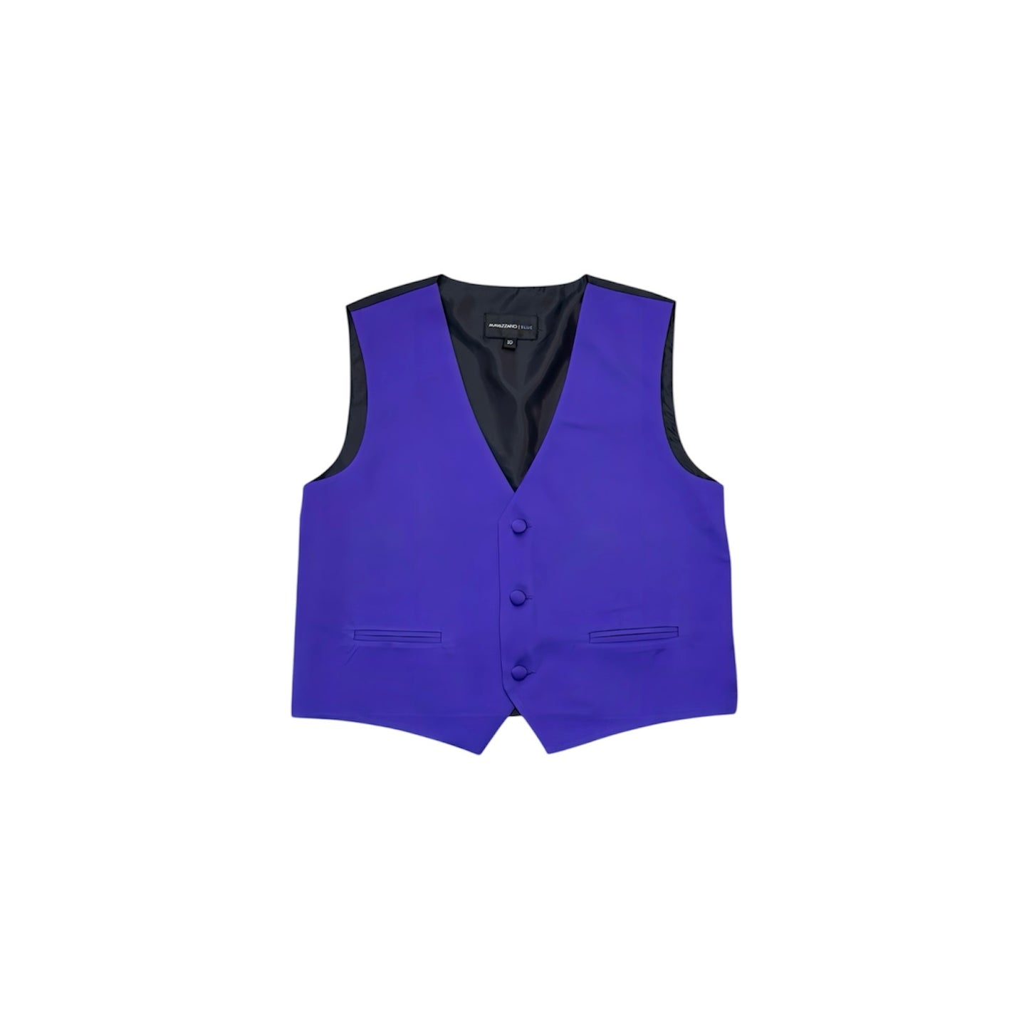 Mavezzano Three-Button Front Purple Suit Vest