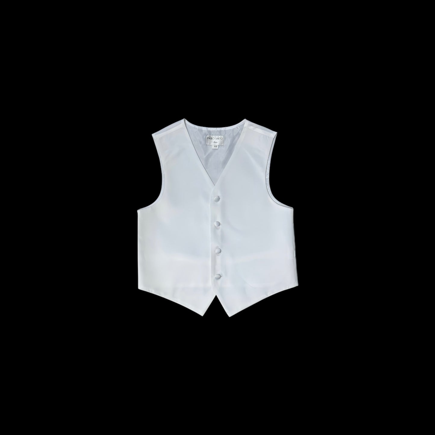 Paulo Sarto Four-Button White Suit Vest