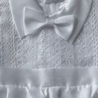Lace-Front One-Piece Baptism Outfit w/ Matching Hat