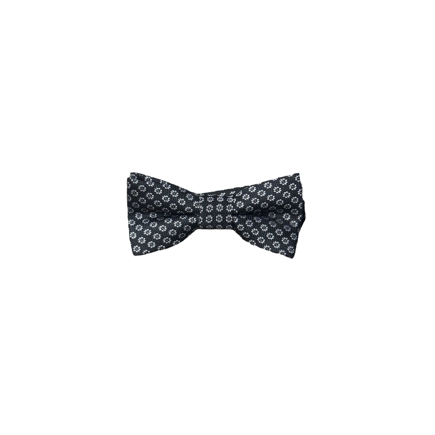 Boys Black & White Pattern Bow Tie