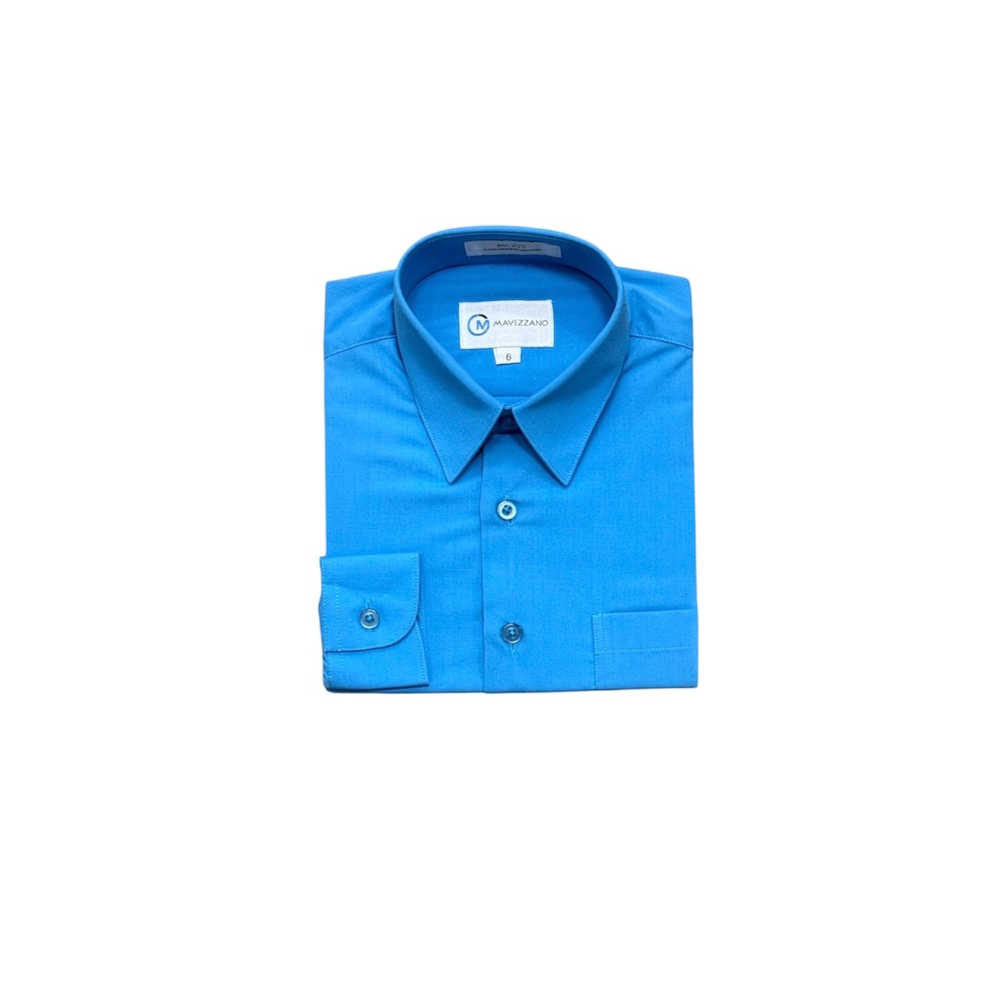 Mavezzano Slim-Fit Bright Blue Dress Shirt