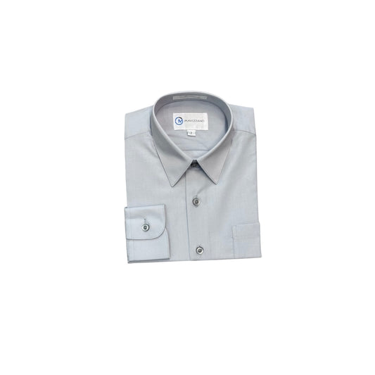Mavezzano Slim-Fit Silver Toddler Dress Shirt