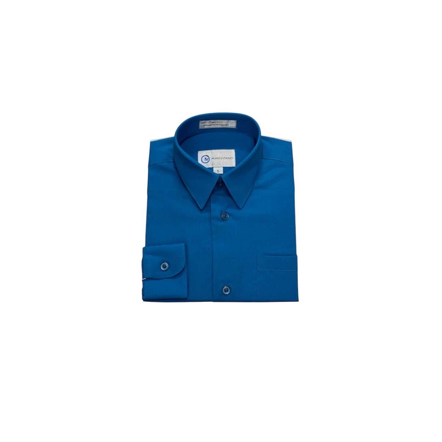 Mavezzano Slim-Fit Teal Dress Shirt