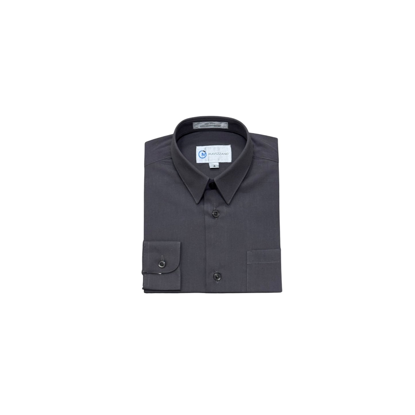 Mavezzano Slim-Fit Charcoal Toddler Dress Shirt