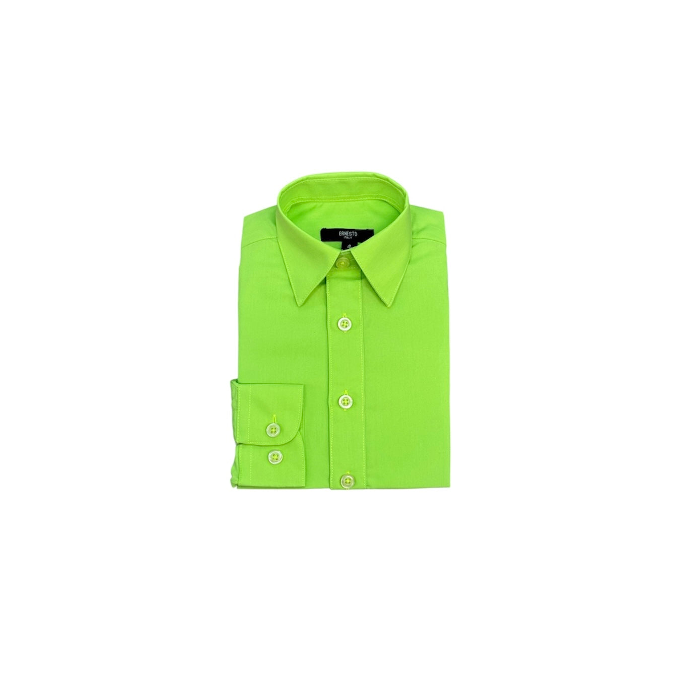 Ernesto Lime Green Modern-Fit Dress Shirt Ernesto Lime Green Modern-Fit Dress Shirt