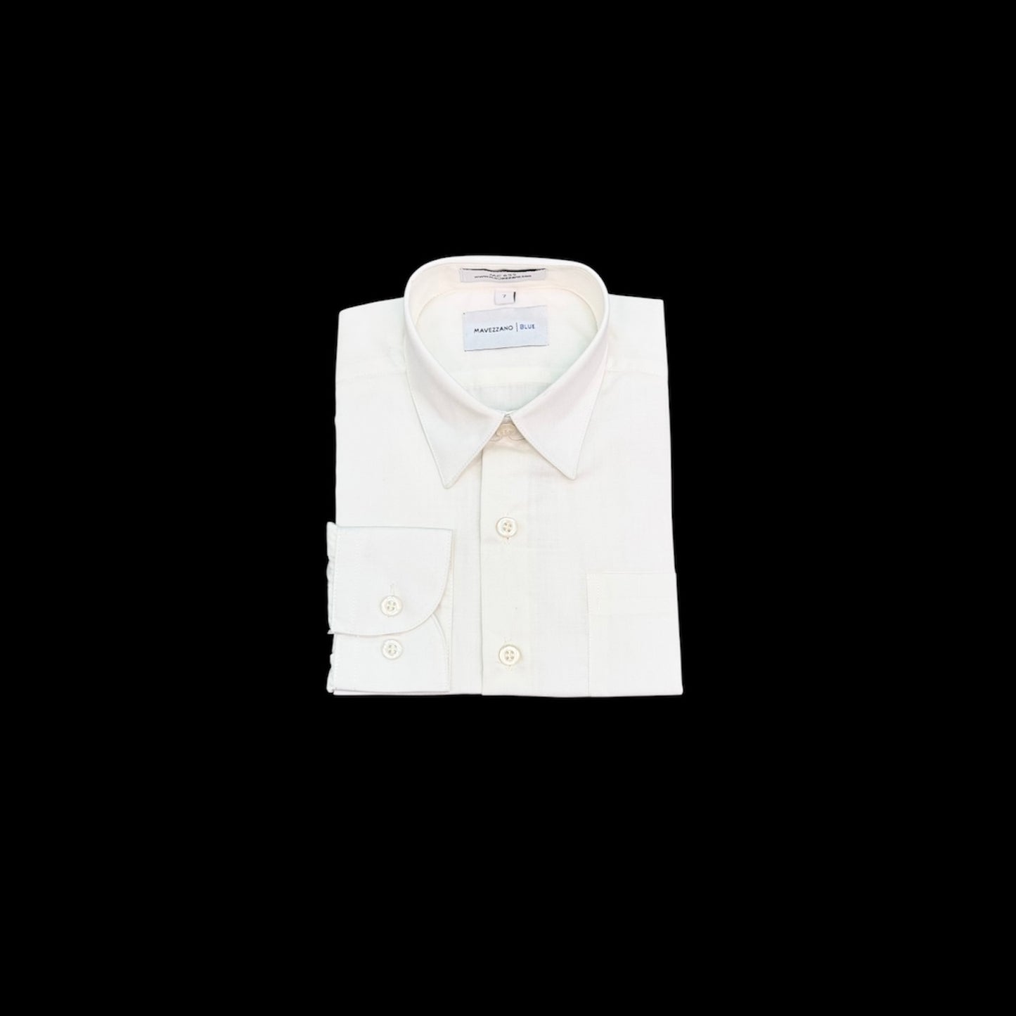 Mavezzano Slim-Fit Off White Dress Shirt