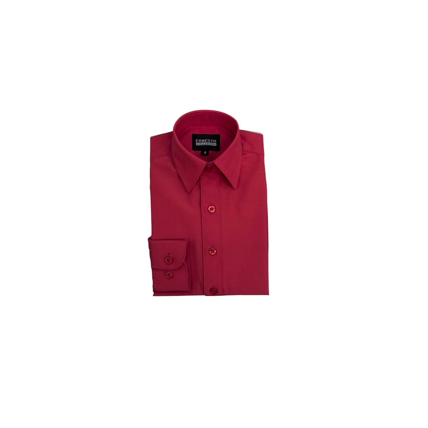 Ernesto Modern-Slim Fit Red Dress Shirt
