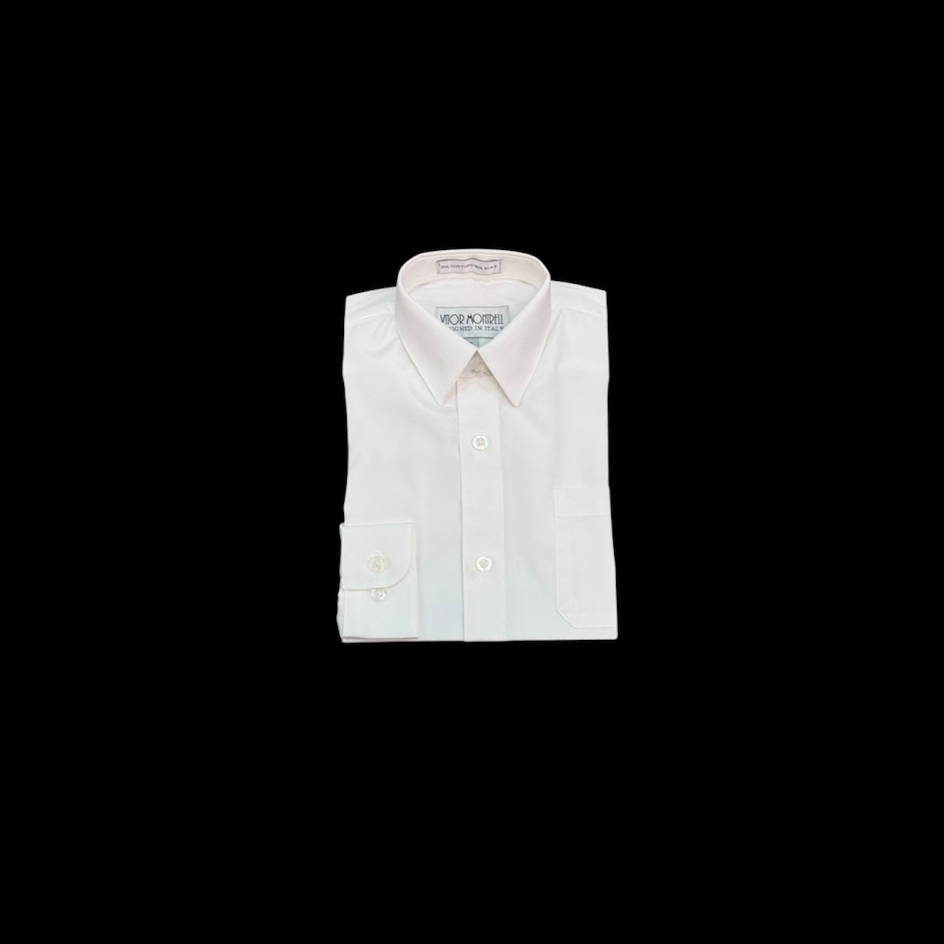 VIOR MONTRELL Modern-Fit Off-White Dress Shirt