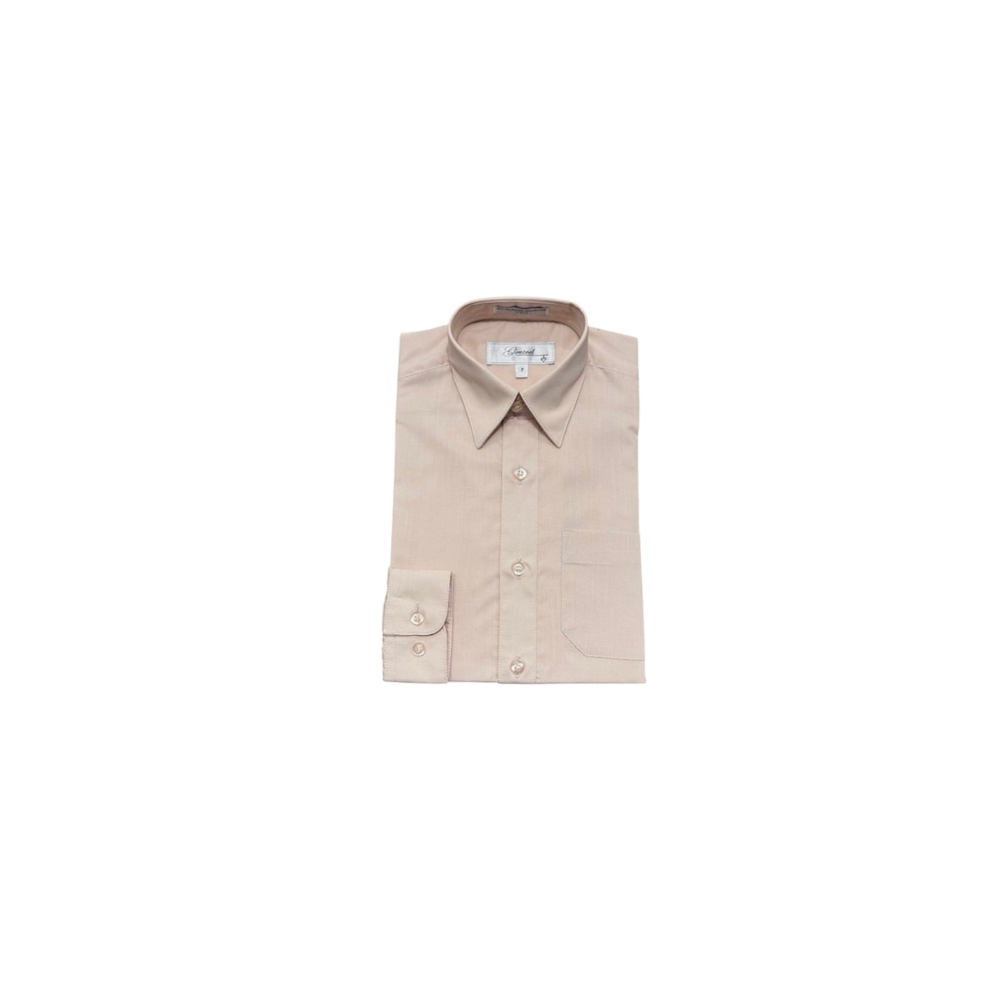 GENTEEL Regular Fit Beige Dress Shirt