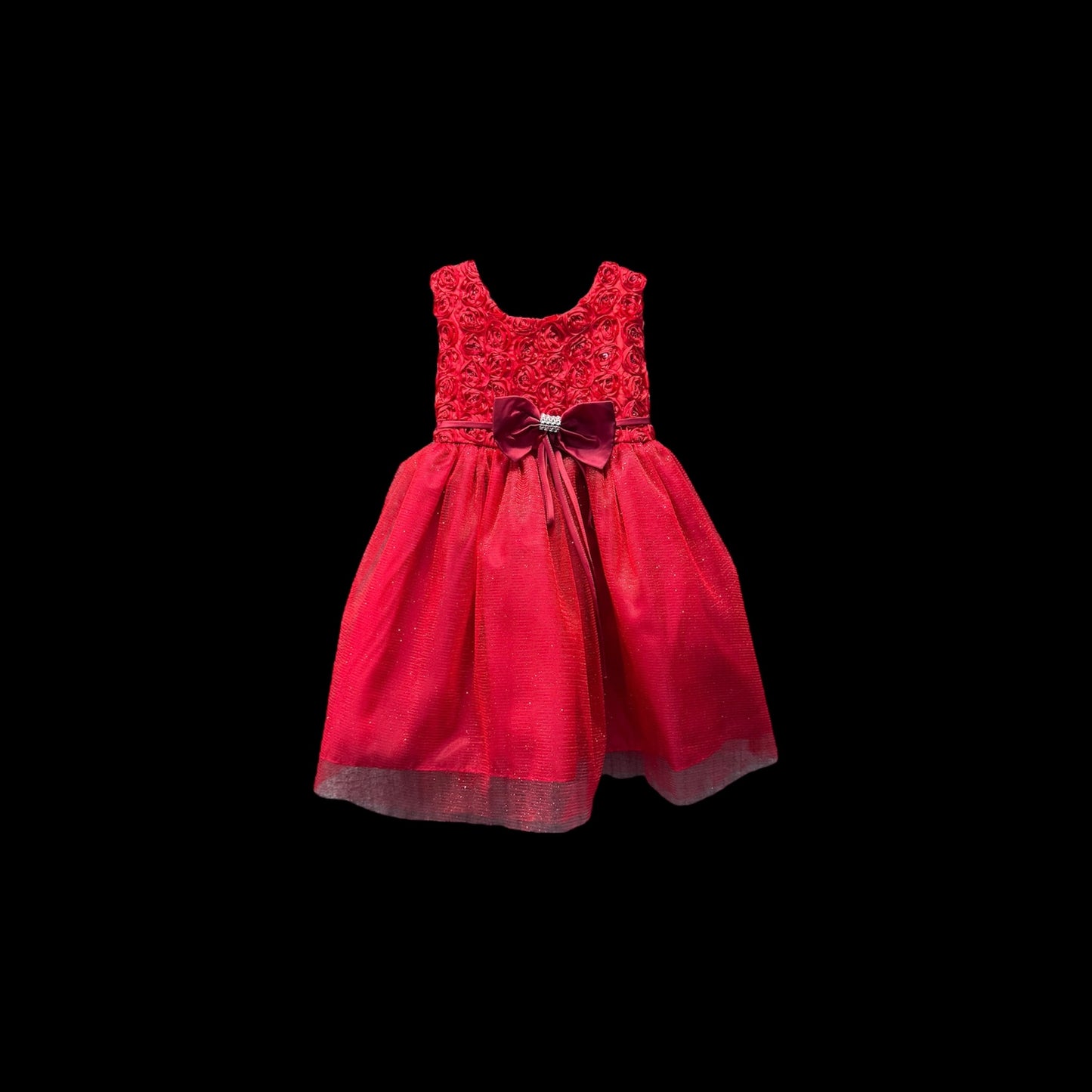 Red Rosette Tulle Princess Baby Dress w/ Headband