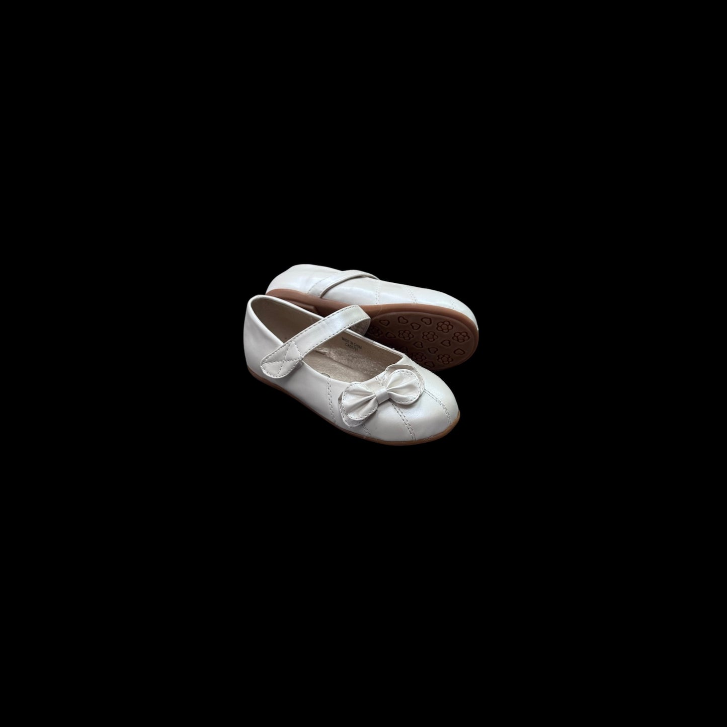 Jolene Ivory Patent Baby & Toddler Dress Shoe w/ Bow Accent