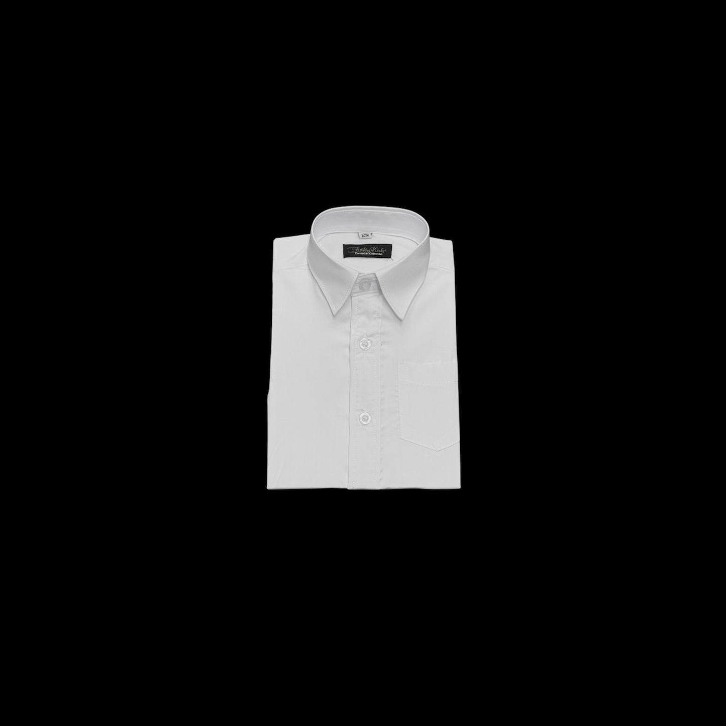 Fancy Kids Classic Fit White Dress Shirt w/ Tie