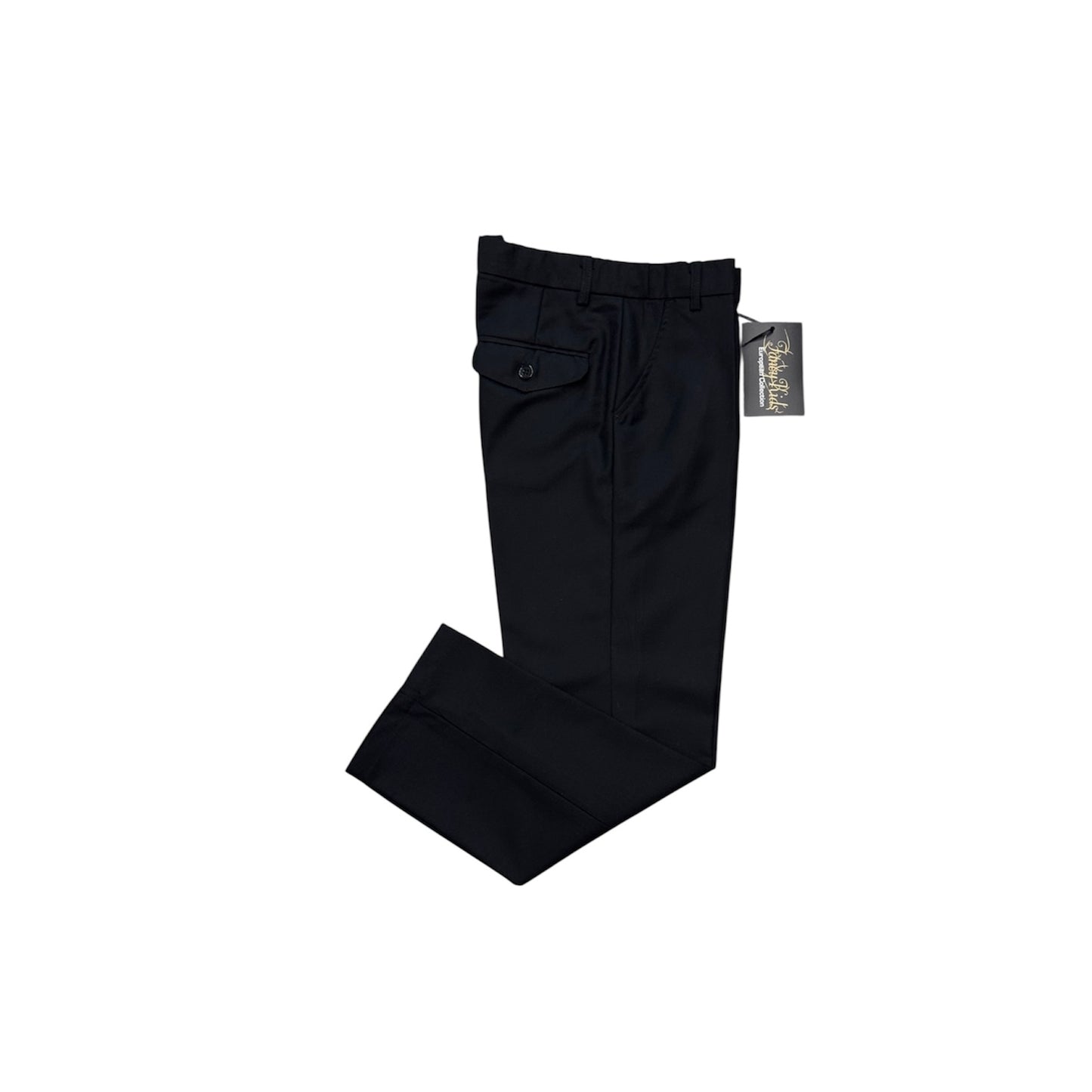 Fancy Kids Modern Fit Adjustable Boys’ Black Dress Pants