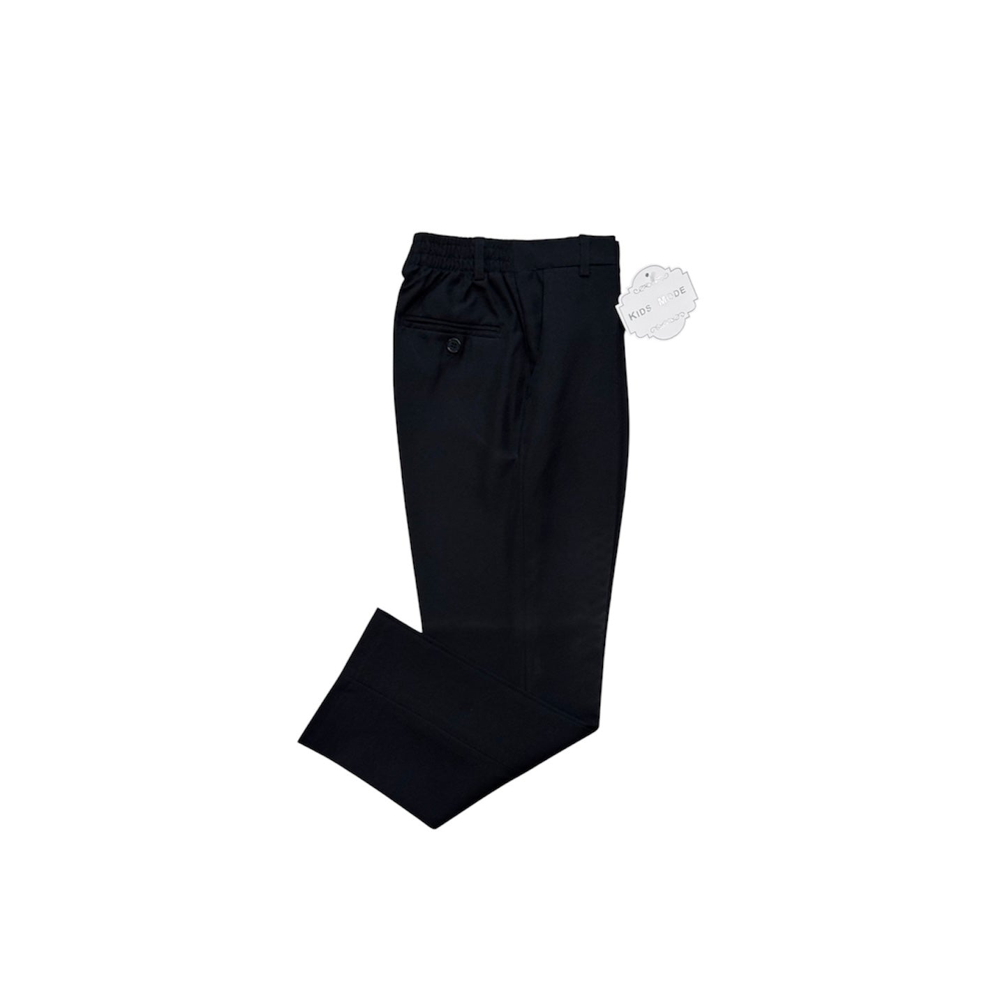 girls dress up games Boys Black Dress Pants with Elastic Waist