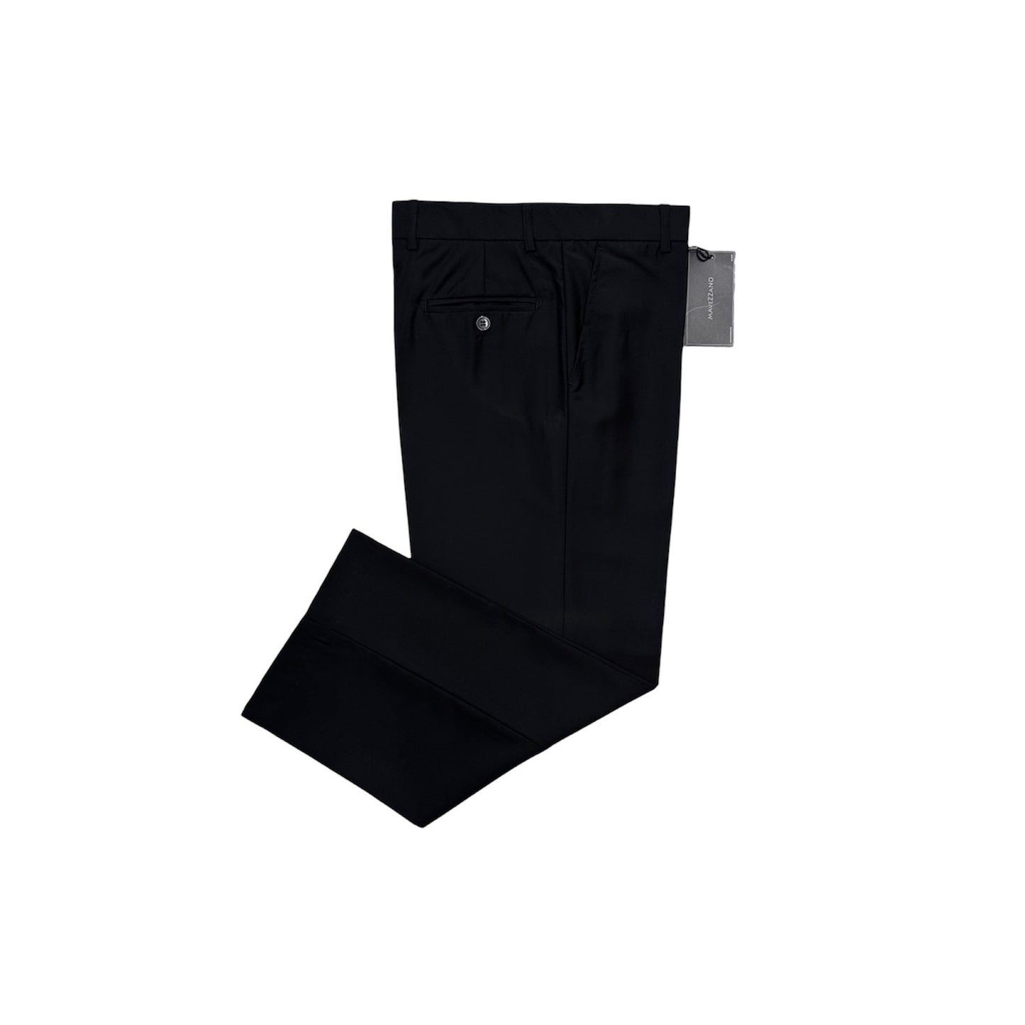 Mavezzano Husky Fit Boys' Wool Blend Black Dress Pant
