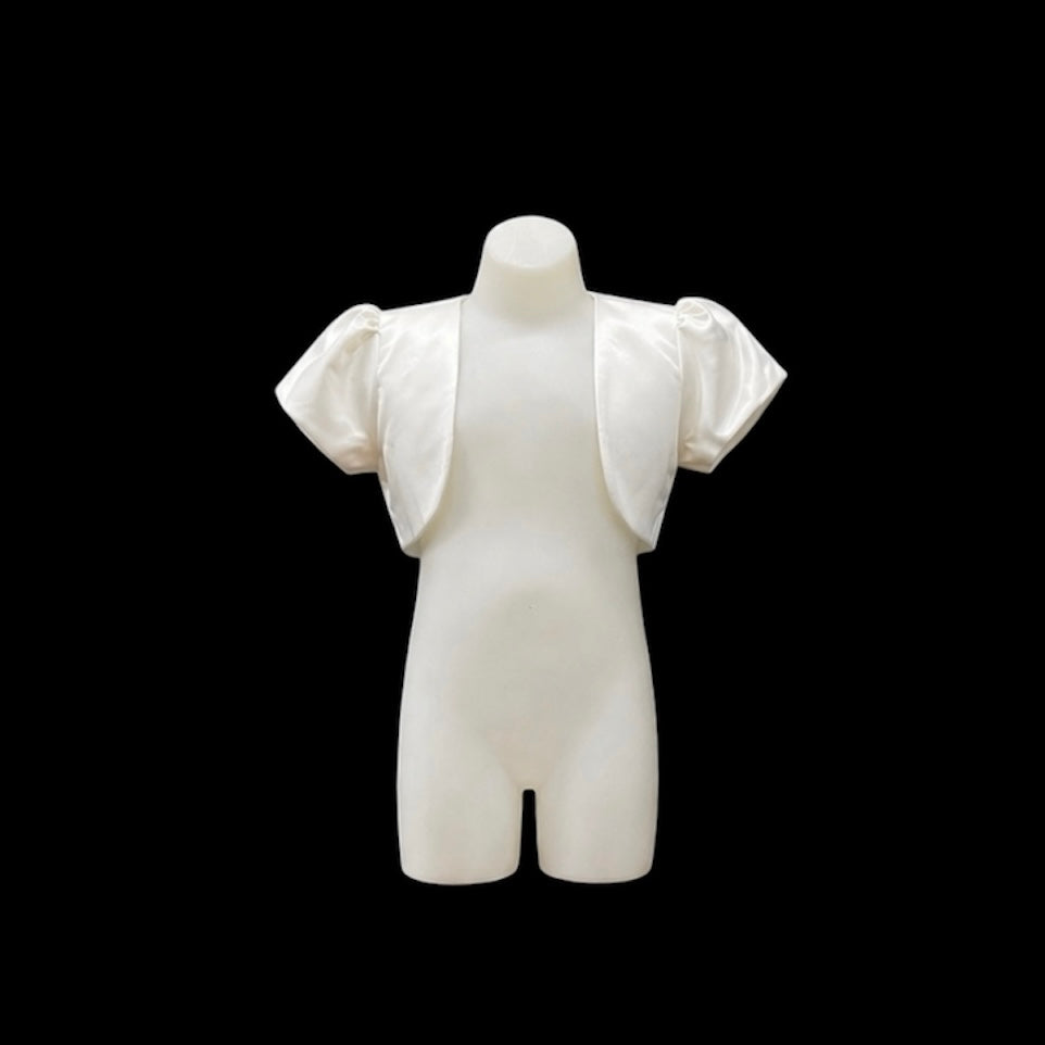 Fancy Kids Short Sleeve Satin Bolero