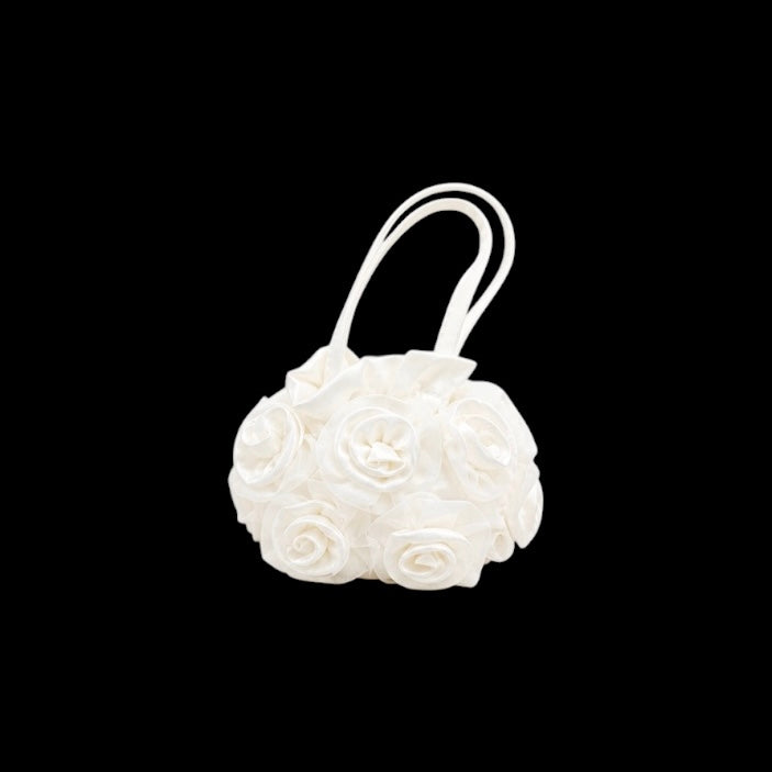 Girls Rosette Floral Handbag