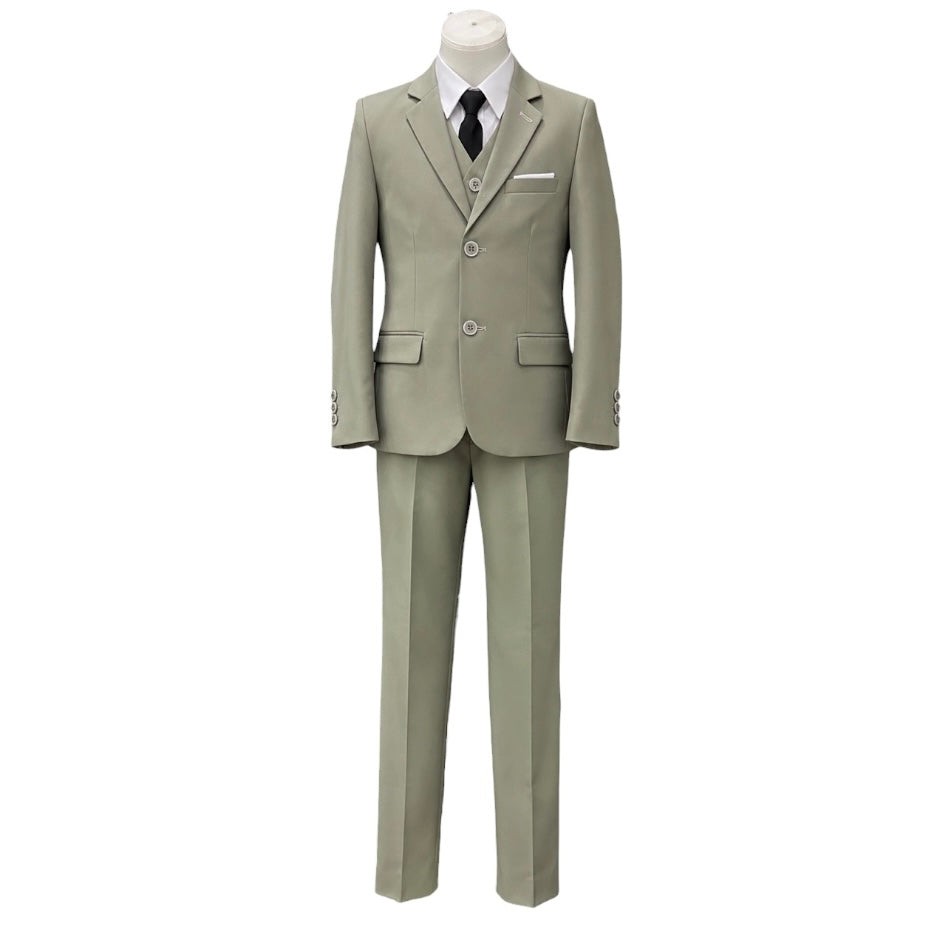 Mini World Toddler Classic Fit 5-Piece Sage Green Suit
