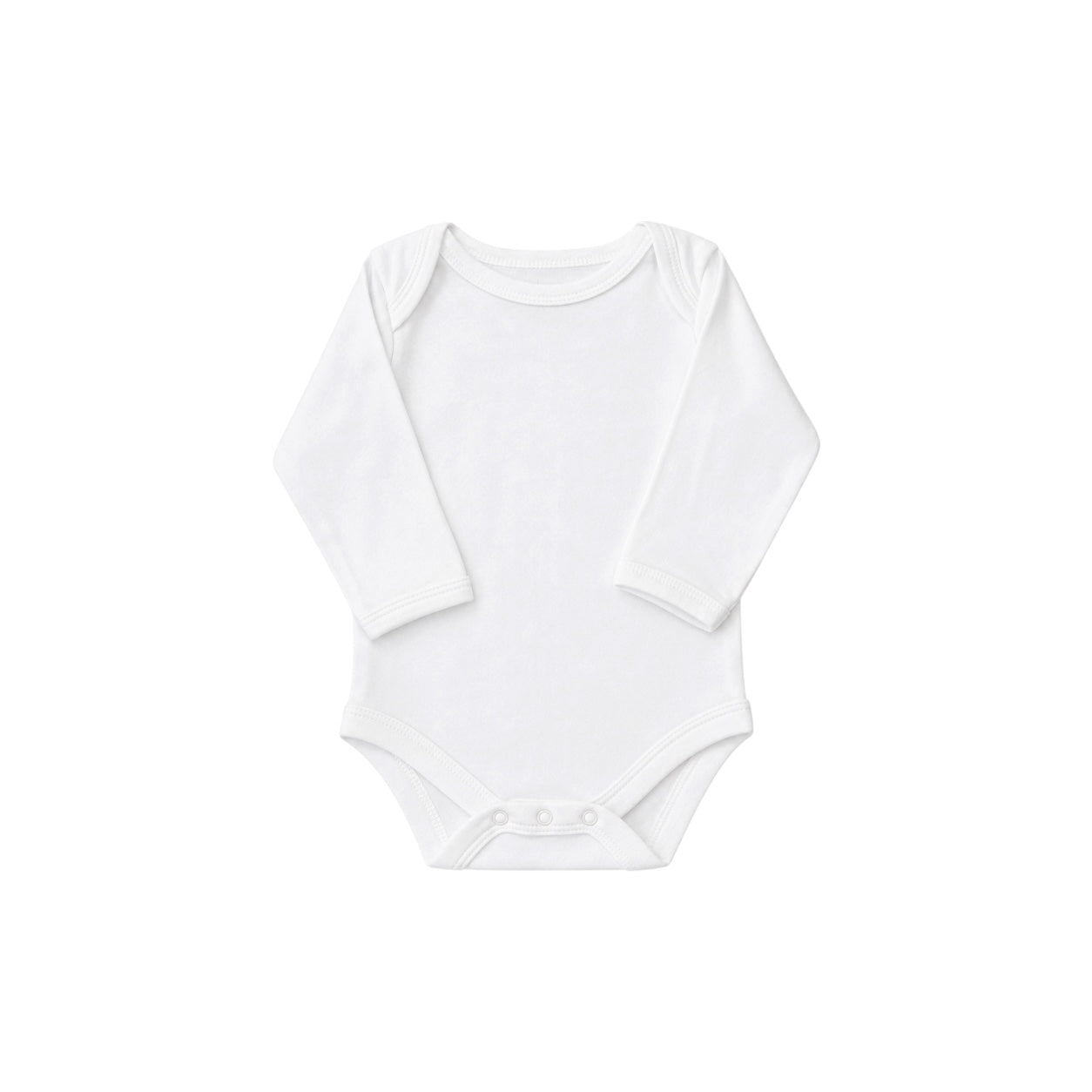 Classic White Long Sleeve Baby Bodysuit