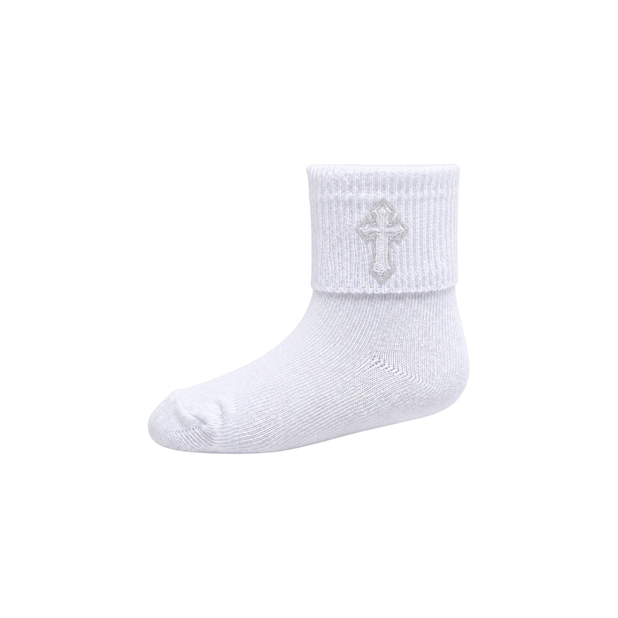 Baby Baptism & Christening Socks with Cross Embroidery